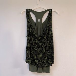 Medium Olive and Black Nicole Miller Sport Tank NWT